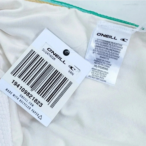 NWT O'Neill Womens Lowtide Rockley Striped Cheeky Bikini Swim Bottoms Size XL - Picture 9 of 11